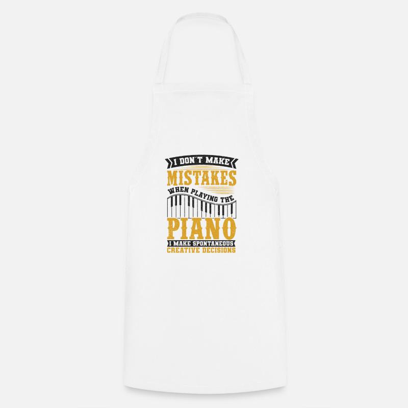 piano - Cooking Apron - white