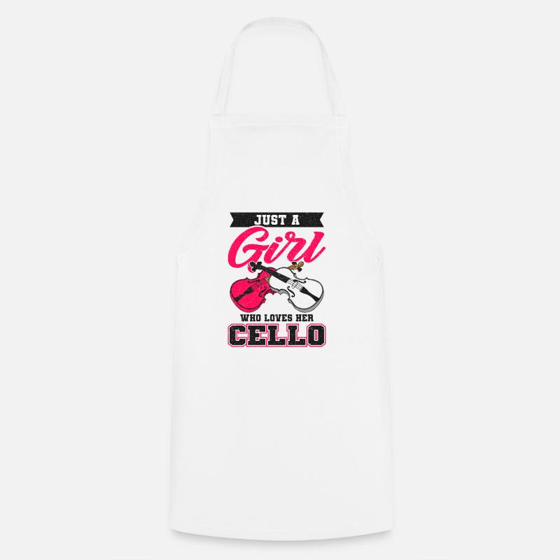Violoncelle - Tablier de cuisine - blanc