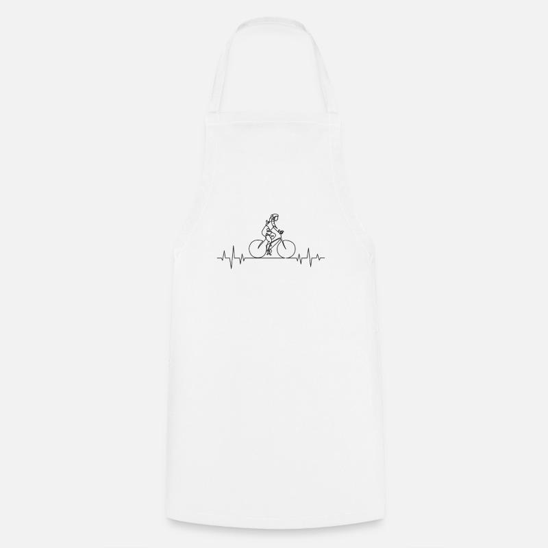 Battement de coeur de vélo - Tablier de cuisine - blanc