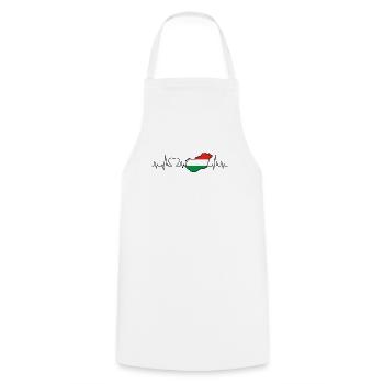 Hungary Heartbeat - Cooking Apron - white - Front - AI Model Male 185 dark (185cm)