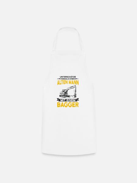 Bagger - Kochschürze - Weiß