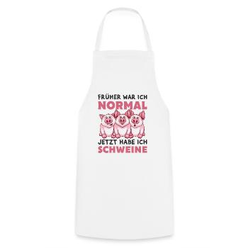 Schweine - Kochschürze - Weiß - Vorne - AI Model Male 185 dark (185cm)
