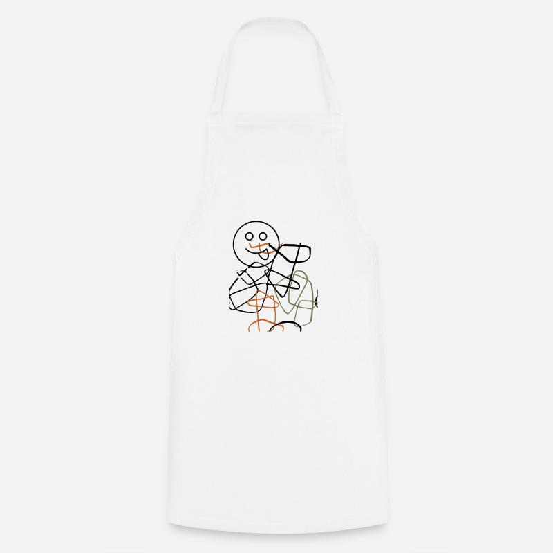 Art abstrait - Tablier de cuisine - blanc