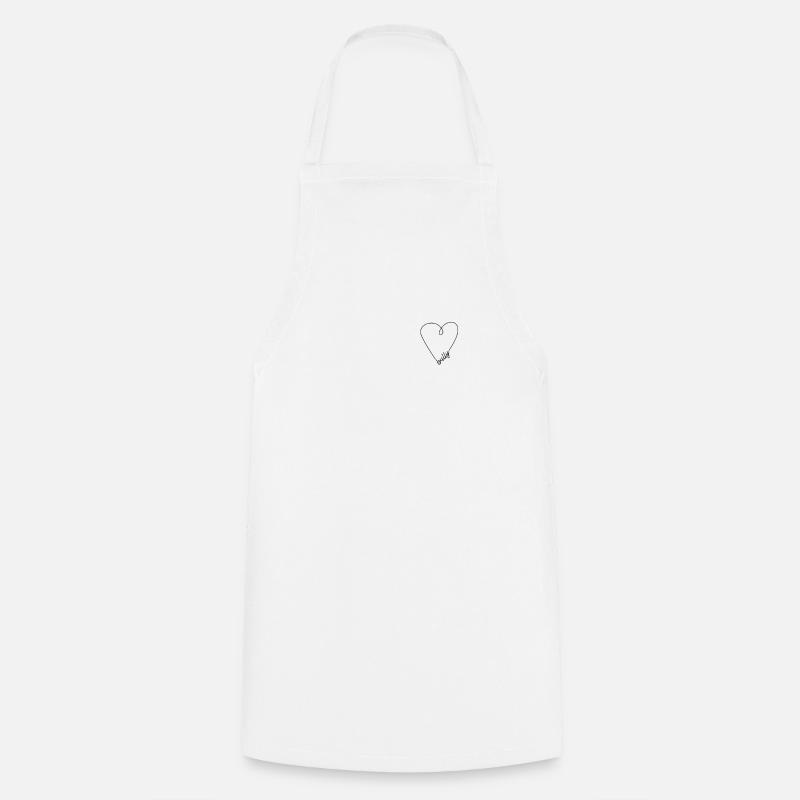 Bouledogue français: Bully Heart - Tablier de cuisine - blanc