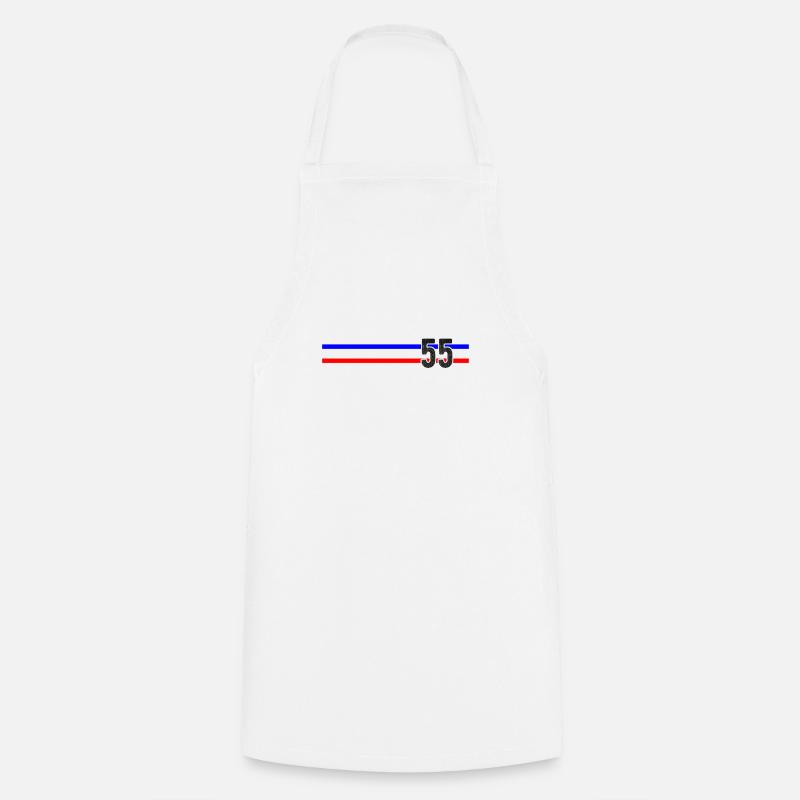 Fifty Five and Counting Tri-stripe - Cooking Apron - white