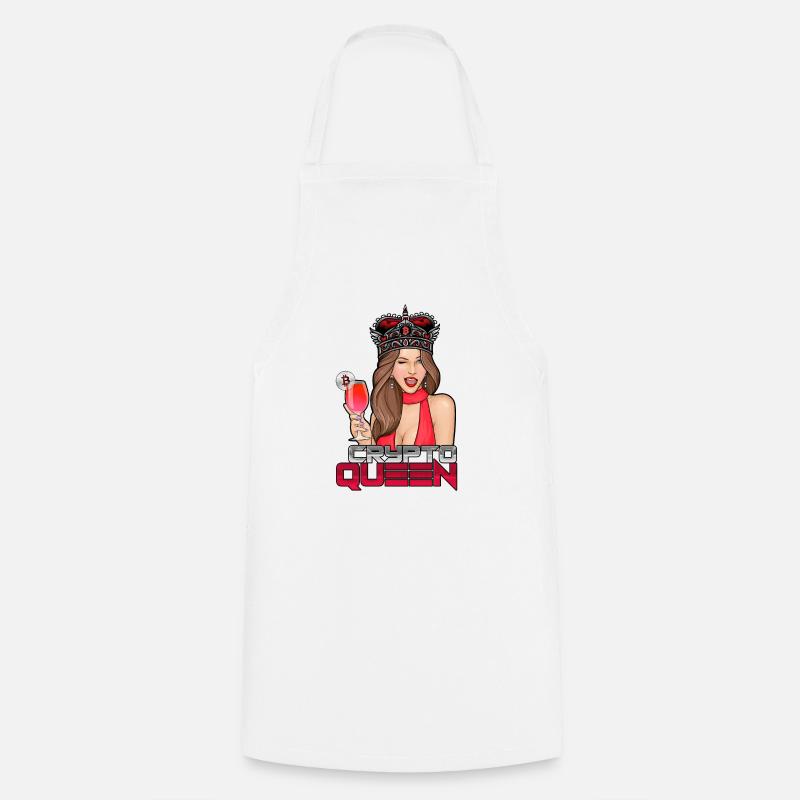 Crypto Queen - Cooking Apron - white