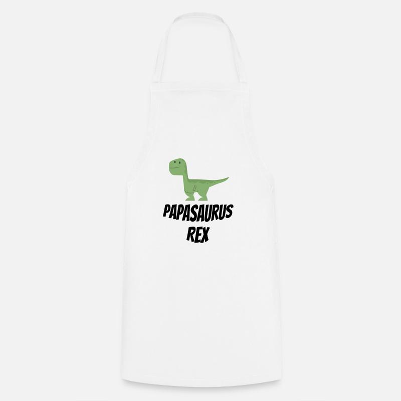 Papasaurus Rex - Kochschürze - Weiß