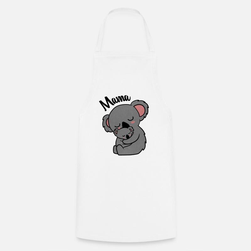 Maman mignonne d’ours de Koala avec le cub - Tablier de cuisine - blanc