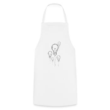 Light Bulbs Street Art Graffiti Spray Art - Cooking Apron - white - Front - AI Model Male 185 dark (185cm)