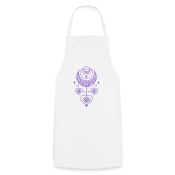 Illustration for meditation and love - Cooking Apron - white - Front - AI Model Male 185 dark (185cm)