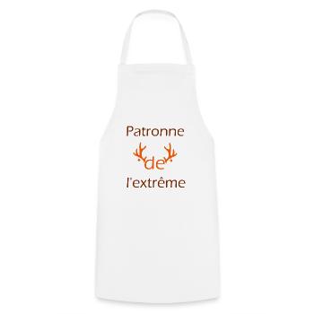 Cadeau femme Patronne de l'extrême - Tablier de cuisine - blanc - Devant - AI Model Male 185 dark (185cm)