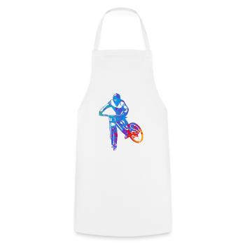 Couleur Descente - Tablier de cuisine - blanc - Devant - AI Model Male 185 dark (185cm)
