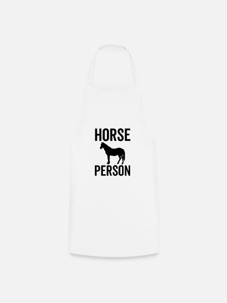 Pferd Person - Kochschürze - Weiß