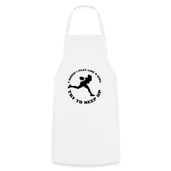 Joueuse de tennis Femme Tennis Girls Tennis Club - Tablier de cuisine - blanc - Devant - AI Model Male 185 dark (185cm)