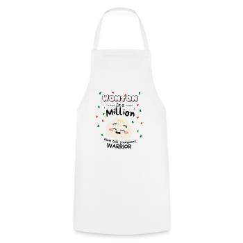 Stem cell bone marrow transplant survivor patients - Cooking Apron - white - Front - AI Model Male 185 dark (185cm)