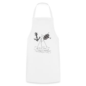 Dériveur à voile aquatique - Tablier de cuisine - blanc - Devant - AI Model Male 185 dark (185cm)