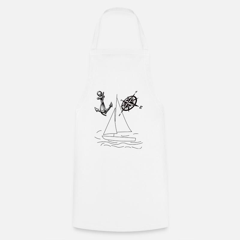 Sailing Dinghy Water - Cooking Apron - white