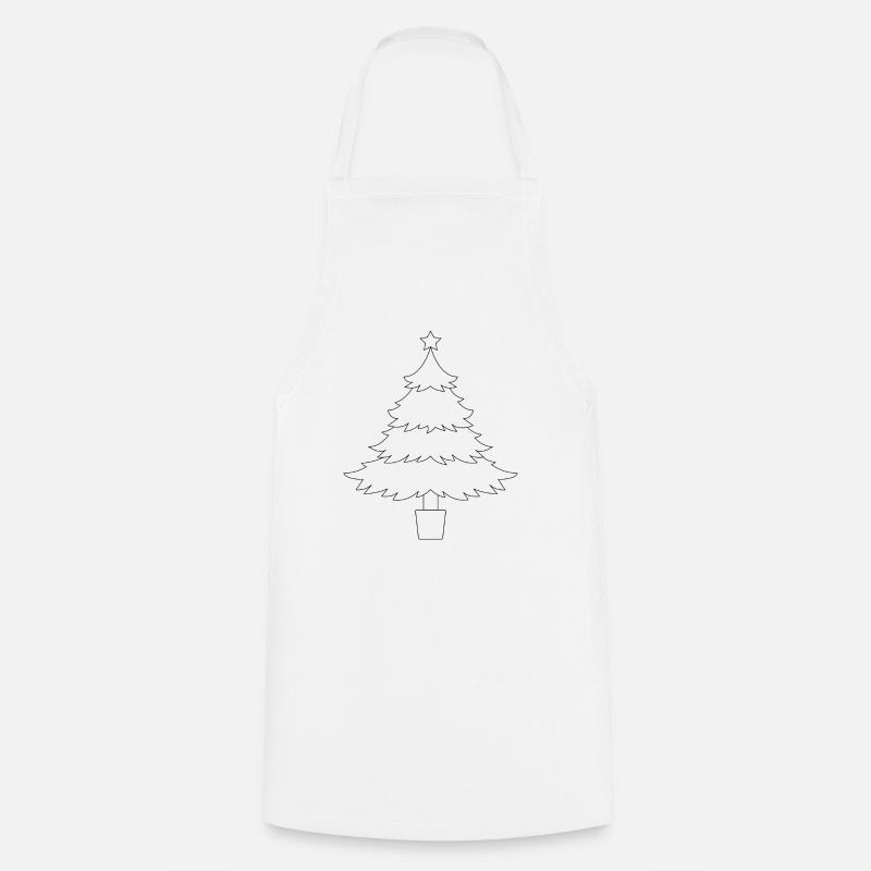 Lignes Tannenbaum - Tablier de cuisine - blanc