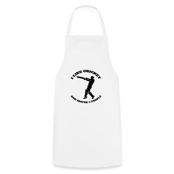Cricket Saying Cricket Fan Team Cricket Gift - Cooking Apron - white - Front - AI Model Male 185 dark (185cm)