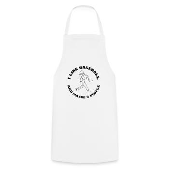 Baseball Baseball Lover Gift Baseball Game - Cooking Apron - white - Front - AI Model Male 185 dark (185cm)
