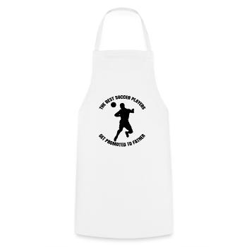 Père du football Joueur de football Entraîneur de football Papa - Tablier de cuisine - blanc - Devant - AI Model Male 185 dark (185cm)