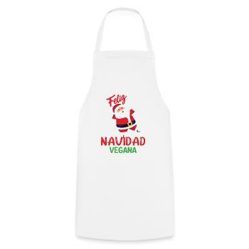 Feliz Navidad Vegana - Kochschürze - Weiß - Vorne - AI Model Male 185 dark (185cm)