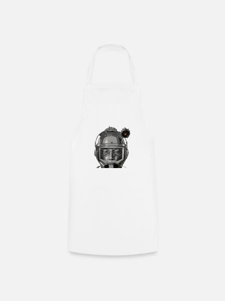 Space Helm Astronaut - Kochschürze - Weiß