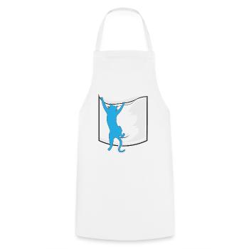 chat dans votre poche - Tablier de cuisine - blanc - Devant - AI Model Male 185 dark (185cm)