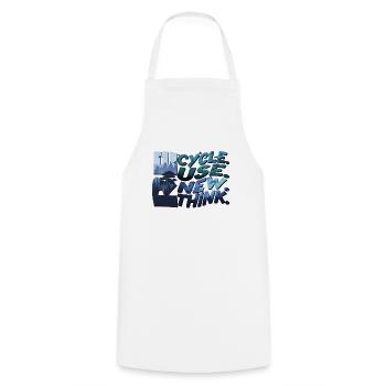 Recycle Reuse Renew Rethink Earth Day - Tablier de cuisine - blanc - Devant - AI Model Male 185 dark (185cm)