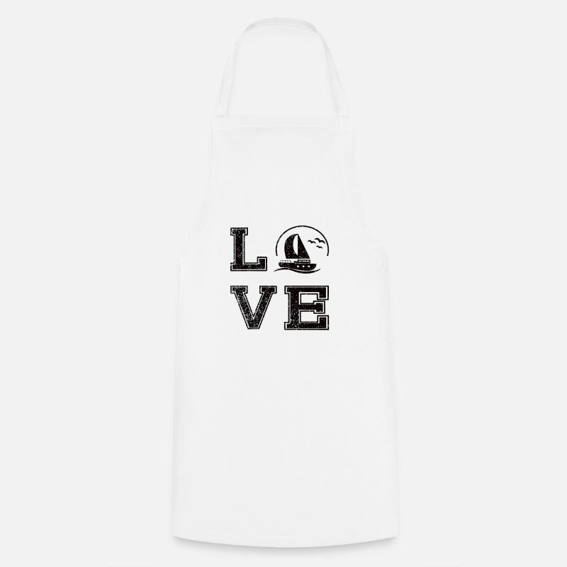 Sailing Sailboat Sailing Sailing Sailing Ship - Cooking Apron - white