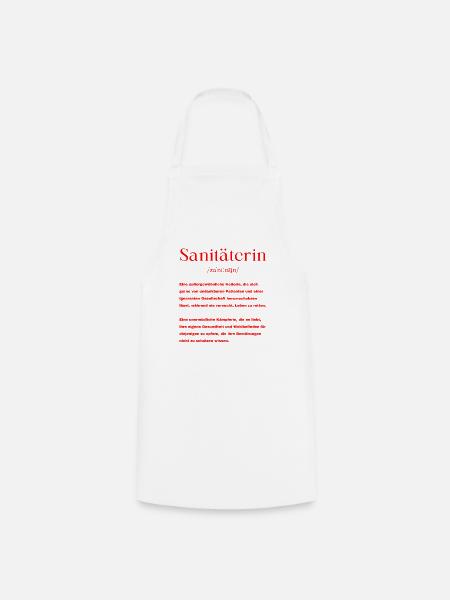 Sanitäterin Definition - Kochschürze - Weiß