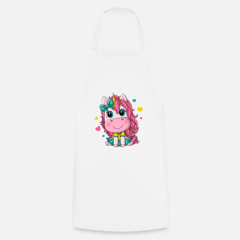 Einhorn-Mädchen - Kochschürze - Weiß