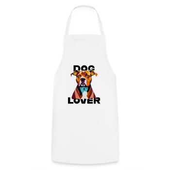 Dog Lover American Stafford - Kochschürze - Weiß - Vorne - AI Model Male 185 dark (185cm)
