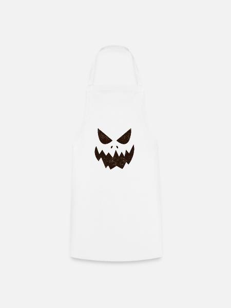 Jack O' Lantern Gesicht Kürbis Halloween lustig - Kochschürze - Weiß
