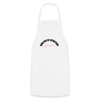 Directrice des opérations Mama Mère - Tablier de cuisine - blanc - Devant - AI Model Male 185 dark (185cm)