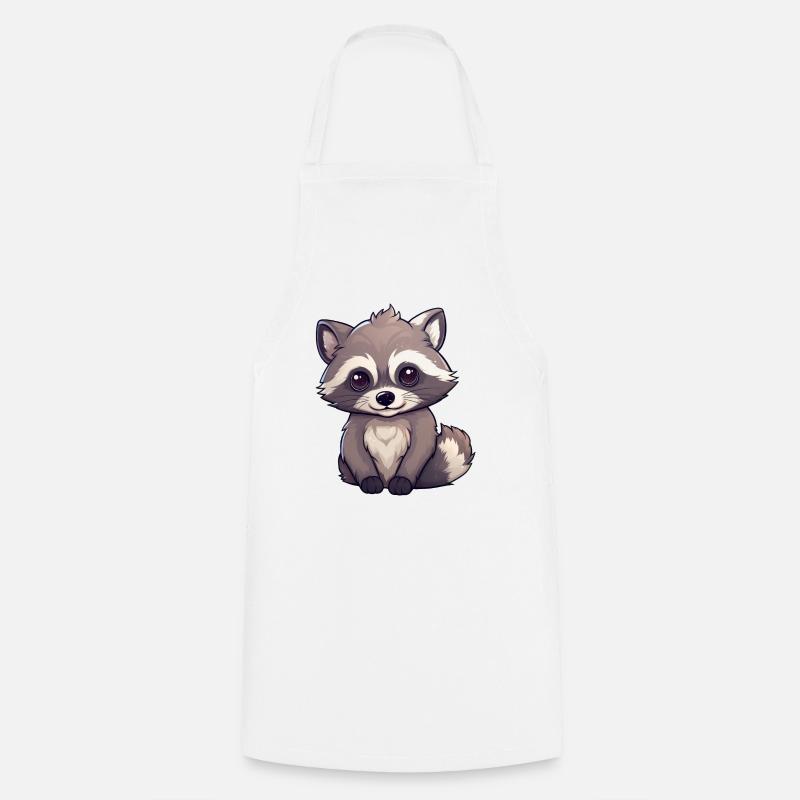 Waschbär - Kochschürze - Weiß