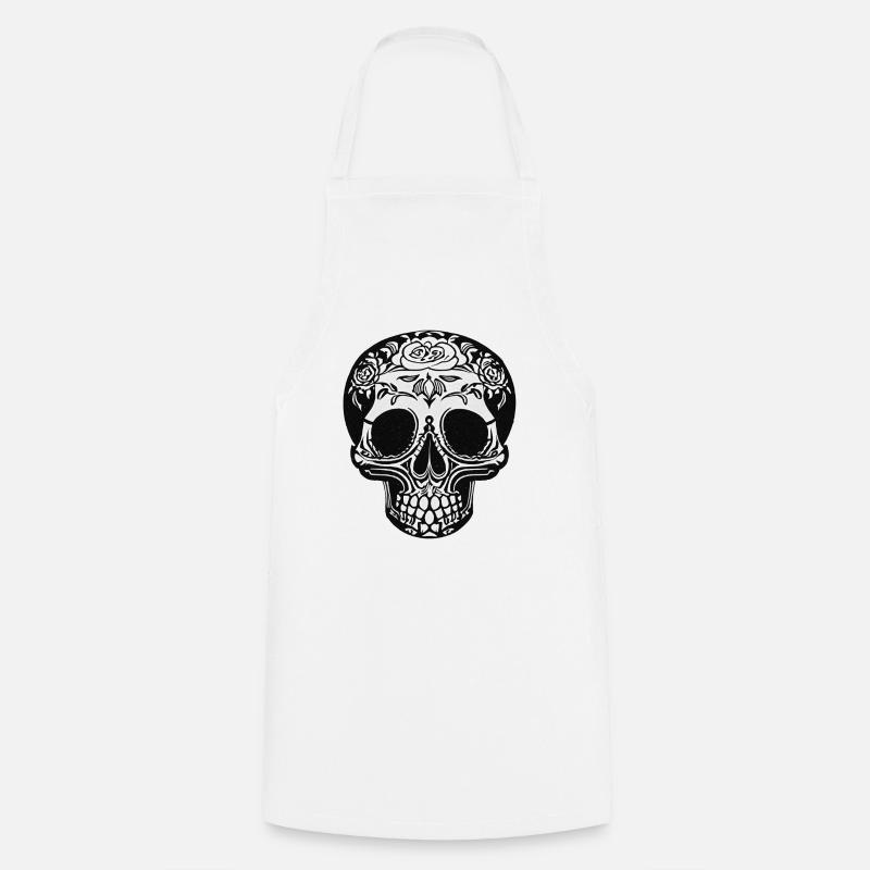 Tête de mort - Tablier de cuisine - blanc