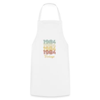 Vintage Geburtstagsgeschenk Geboren 1984 Slogan - Kochschürze - Weiß - Vorne - AI Model Male 185 dark (185cm)