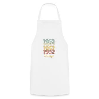 Vintage Geburtstagsgeschenk geboren 1952 Slogan - Kochschürze - Weiß - Vorne - AI Model Male 185 dark (185cm)