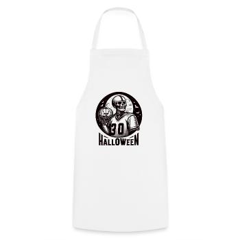 Halloween-American-Football-Spieler - Kochschürze - Weiß - Vorne - AI Model Male 185 dark (185cm)