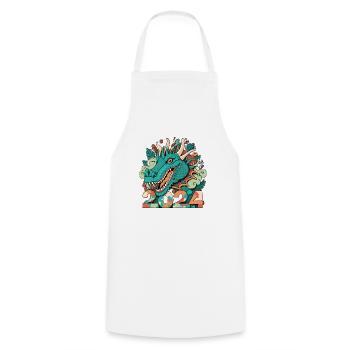HAPPY NEW YEAR DRAGON 2024 - Cooking Apron - white - Front - AI Model Male 185 dark (185cm)