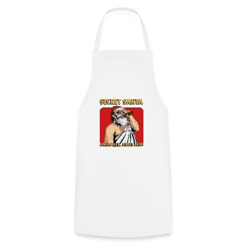 Santa Claus - Jingle Bier, Jingle Bier! Funny - Kochschürze - Weiß - Vorne - AI Model Male 185 dark (185cm)
