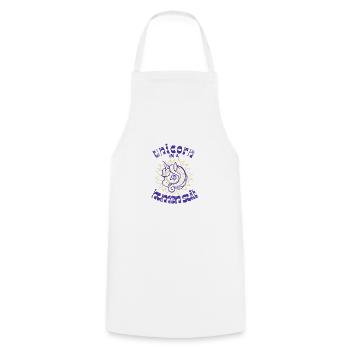 Unicorn in a Human Suit - Cooking Apron - white - Front - AI Model Male 185 dark (185cm)