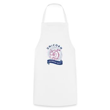 Unicorn in a Human Suit - Cooking Apron - white - Front - AI Model Male 185 dark (185cm)