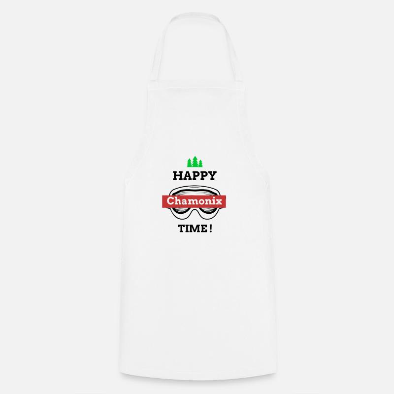 Happy Chamonix time - Cooking Apron - white