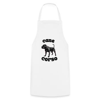 Cane corso - Tablier de cuisine - blanc - Devant - AI Model Male 185 dark (185cm)