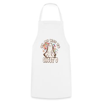 Citation fantôme drôle et mignonne - Tablier de cuisine - blanc - Devant - AI Model Male 185 dark (185cm)