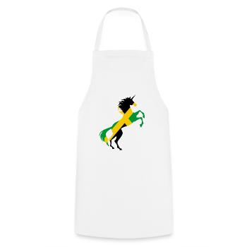 Einhorn Jamaika Flagge Shirt Magisches Einhorn Jamaika - Kochschürze - Weiß - Vorne - AI Model Male 185 dark (185cm)