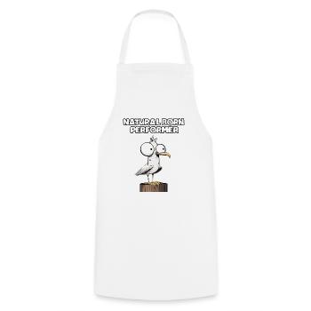 Thought Leader - Saying Gift Natural Born - Cooking Apron - white - Front - AI Model Male 185 dark (185cm)