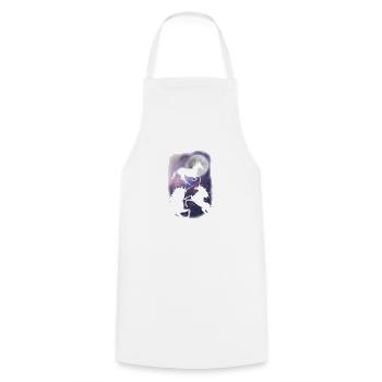 Three Moon Unicorn T-Shirt Magical Rainbow Unicorn - Cooking Apron - white - Front - AI Model Male 185 dark (185cm)
